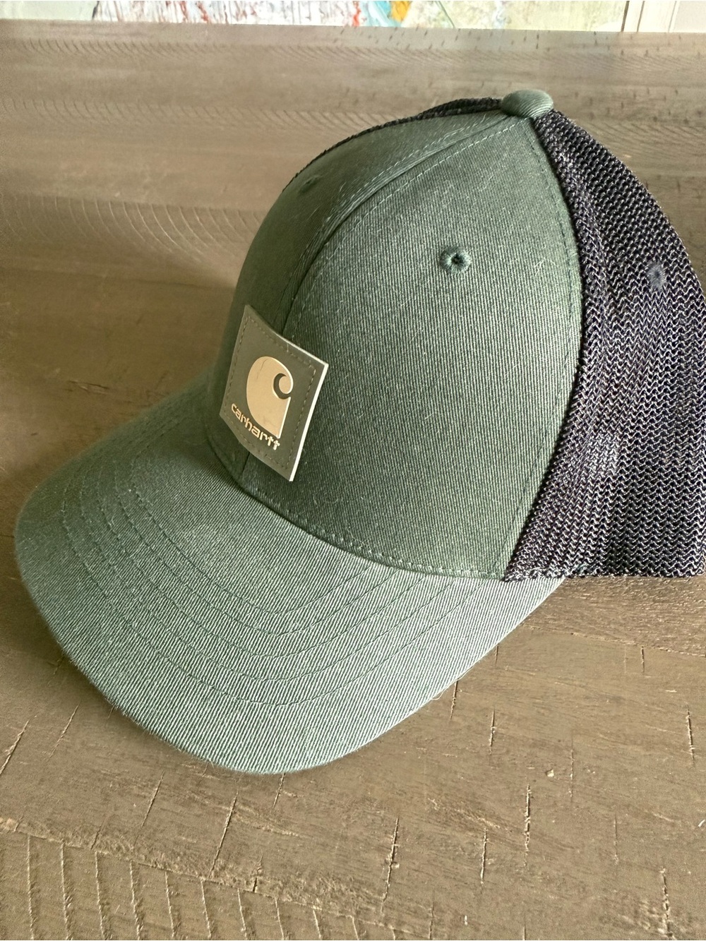 Carhartt Olive Green and Black Mesh Trucker Cap